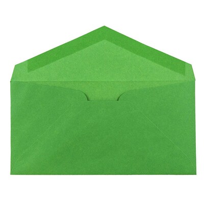 JAM Paper Monarch Open End Invitation Envelope, 3 7/8" x 7 1/2", Brite Hue Green, 50/Pack (34097582I)