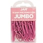 JAM Paper Jumbo Paper Clips, Pink, 75/Pack (42186873)