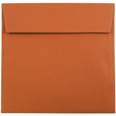 JAM Paper® 6 x 6 Square Invitation Envelopes, Dark Orange, Bulk 250/Box (61511346H)