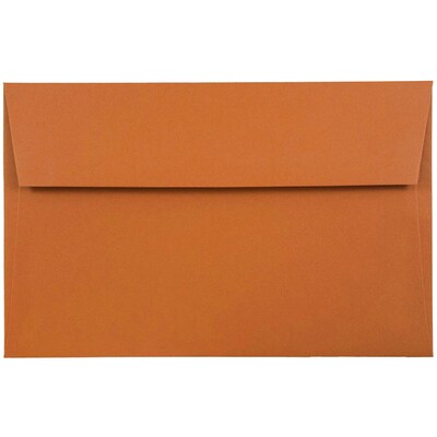 JAM Paper® A9 Invitation Envelopes, 5.75 x 8.75, Dark Orange, 25/Pack (61511364)