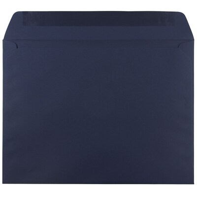 JAM Paper 9.5 x 12.625 Booklet Envelopes, Navy Blue, 25/Pack (63928407)