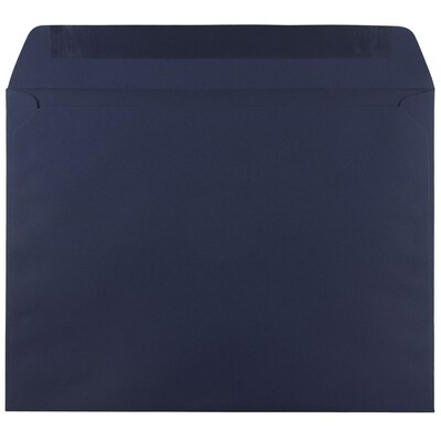 JAM Paper® 9.5 x 12.625 Booklet Envelopes, Navy Blue, 100/Pack (63928407B)