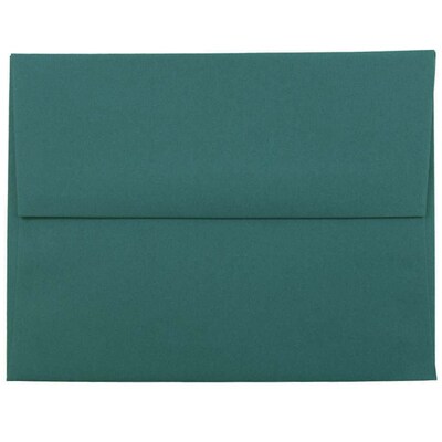 JAM Paper A2 Invitation Envelopes, 4.375 x 5.75, Teal, 25/Pack (124823544)