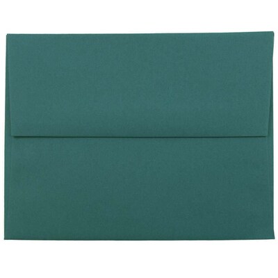 JAM Paper® A2 Invitation Envelopes, 4.375 x 5.75, Teal, 50/Pack (124823544I)