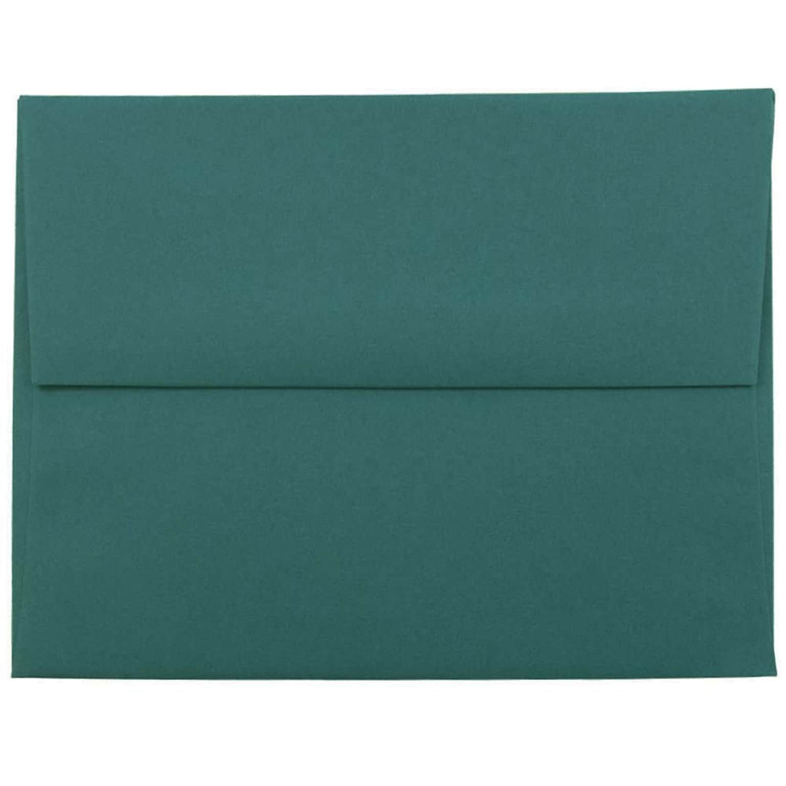 JAM Paper A2 Invitation Envelopes, 4.375 x 5.75, Teal, 25/Pack (124823544)