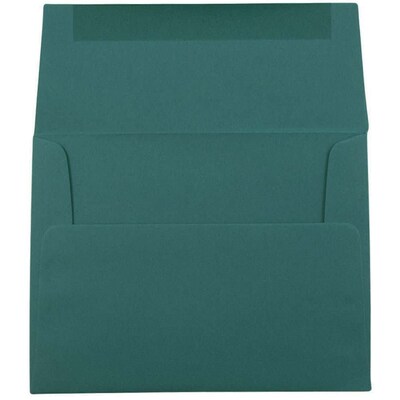 JAM Paper® A2 Invitation Envelopes, 4.375 x 5.75, Teal, 50/Pack (124823544I)