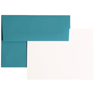 JAM Paper® Blank Greeting Cards Set, A6 Size, 4.75 x 6.5, Blue Recycled, 25/Pack (304624503)