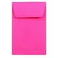JAM Paper #1 Coin Business Colored Envelopes, 2.25 x 3.5, Ultra Fuchsia Pink, Bulk 500/Box (352927832H)