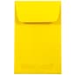 JAM Paper #1 Coin Business Colored Envelopes, 2.25 x 3.5, Yellow Recycled, 50/Pack (353127843I)