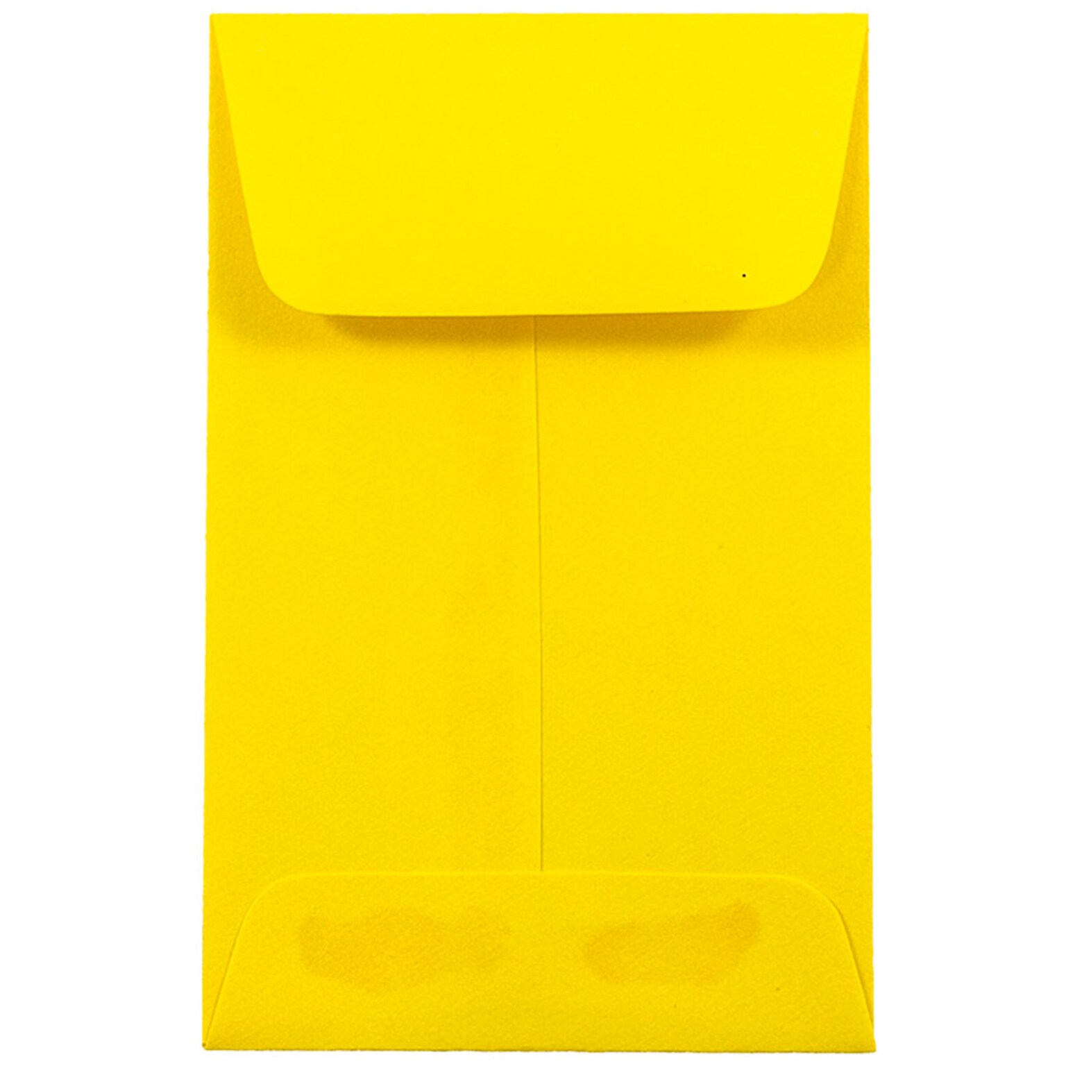 JAM Paper #1 Coin Business Colored Envelopes, 2.25 x 3.5, Yellow Recycled, 50/Pack (353127843I)