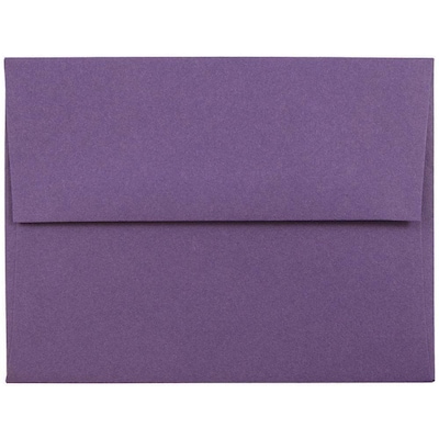 JAM Paper A2 Invitation Envelopes, 4.375 x 5.75, Dark Purple, 25/Pack (563912506)