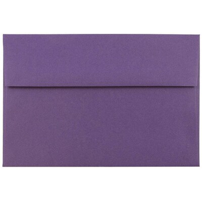 JAM Paper A7 Invitation Envelopes, 5.25 x 7.25, Dark Purple, 50/Pack (563912508I)