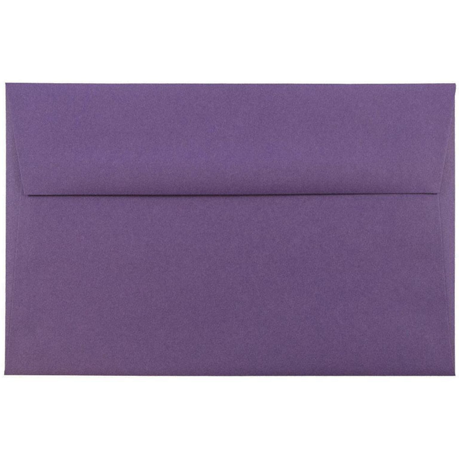 JAM Paper A8 Invitation Envelopes, 5.5 x 8.125, Dark Purple, 50/Pack (563912510I)