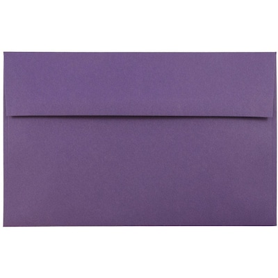 JAM Paper® A9 Invitation Envelopes, 5.75 x 8.75, Dark Purple, 50/Pack (563912512I)