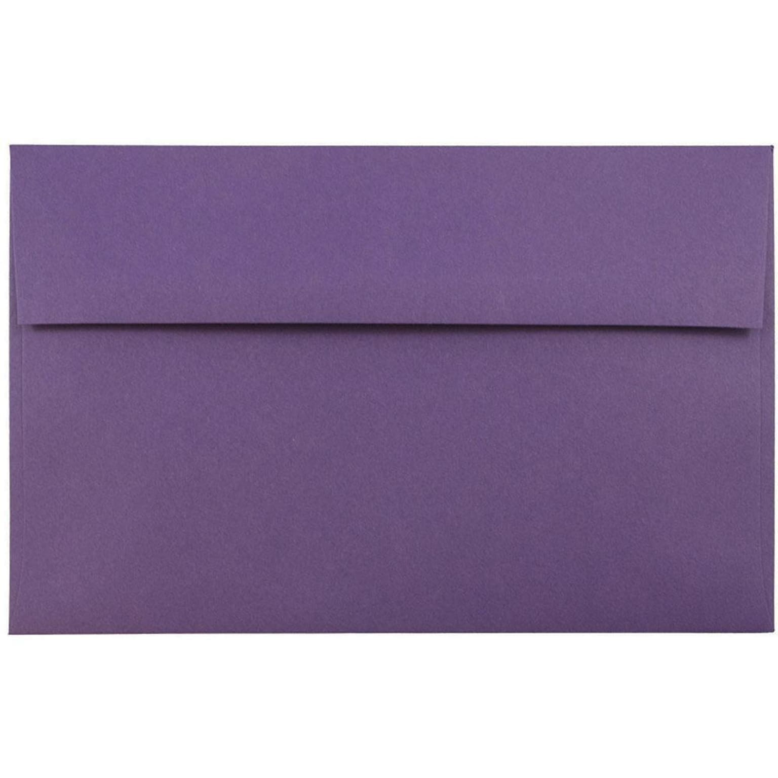 JAM Paper® A9 Invitation Envelopes, 5.75 x 8.75, Dark Purple, 25/Pack (563912512)