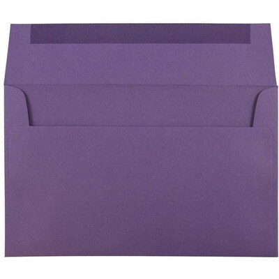 JAM Paper® A9 Invitation Envelopes, 5.75 x 8.75, Dark Purple, 50/Pack (563912512I)