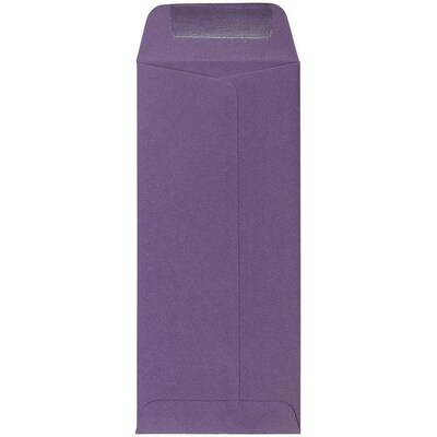 JAM Paper #10 Policy Business Envelopes, 4 1/8" x 9 1/2", Dark Purple, 25/Pack (563912518)