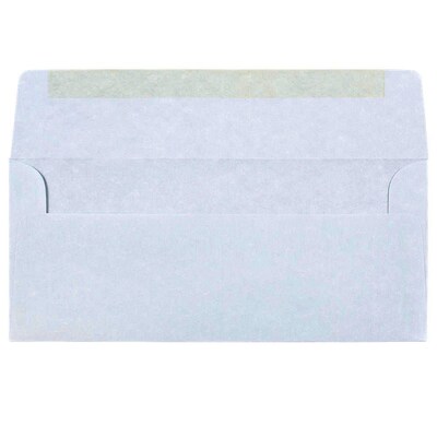 JAM Paper Open End #10 Currency Envelope, 4 1/8" x 9 1/2", Blue Parchment, 500/Pack (900908732H)