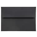 JAM Paper 4Bar A1 Invitation Envelopes, 3.625 x 5.125, Black Linen, 50/Pack (900919196I)