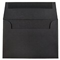 JAM Paper 4Bar A1 Invitation Envelopes, 3.625 x 5.125, Black Linen, 50/Pack (900919196I)