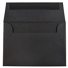 JAM Paper 4Bar A1 Invitation Envelopes, 3.625 x 5.125, Black Linen, 25/Pack (900919196)