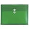 JAM Paper® Plastic Envelopes with Button and String Tie Closure, Letter Booklet, 9.75 x 13, Green Po