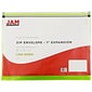 JAM Paper® Plastic Envelopes with Zip Closure, Letter Booklet, 9.5 x 12.5, Lime Green Poly, 12/pack (218Z1LI)