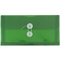 JAM Paper® Plastic Envelopes with Button and String Tie Closure, #10 Business Booklet, 5.25 x 10, Gr