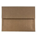 JAM Paper A2 Metallic Invitation Envelopes, 4.375 x 5.75, Stardream Bronze, 50/Pack (GCST602I)