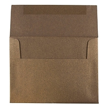 JAM Paper A2 Metallic Invitation Envelopes, 4.375 x 5.75, Stardream Bronze, 50/Pack (GCST602I)