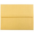 JAM Paper® A2 Metallic Invitation Envelopes, 4.375 x 5.75, Stardream Gold, 25/Pack (GCST608)