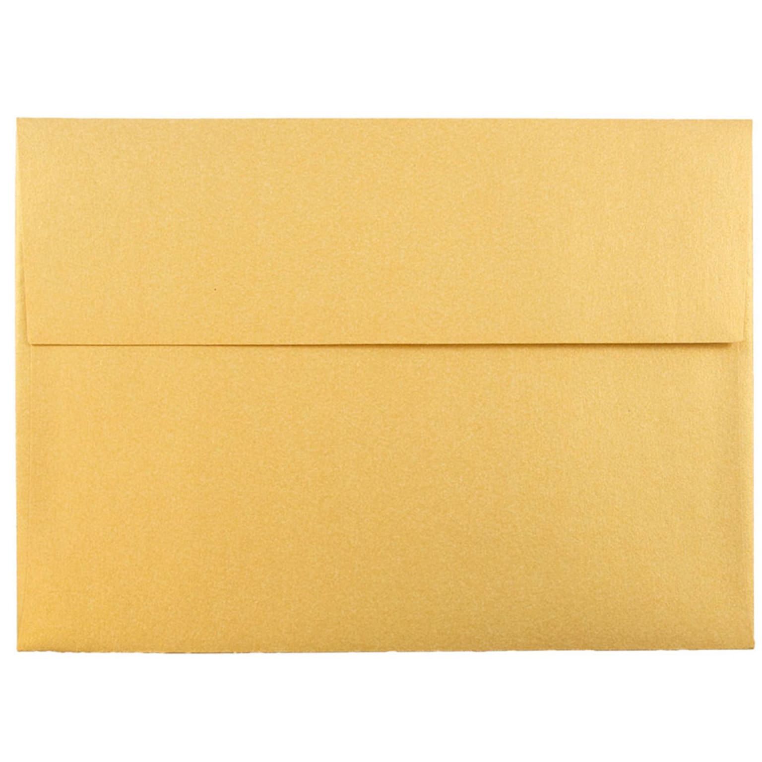 JAM Paper A7 Metallic Invitation Envelopes, 5.25 x 7.25, Stardream Gold, 25/Pack (GCST708)