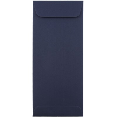 JAM Paper Open End #10 Currency Envelope, 4 1/8 x 9 1/2, Navy Blue, 50/Pack (LEBA317I)