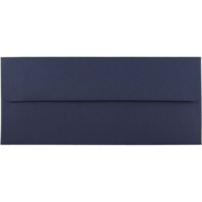 JAM Paper #10 Business Envelope, 4 1/8 x 9 1/2, Navy Blue, 25/Pack (LEBA367)