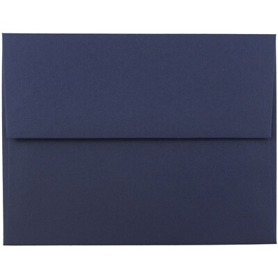 JAM Paper® A2 Invitation Envelopes, 4.375 x 5.75, Navy Blue, 50/Pack (LEBA617I)