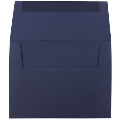 JAM Paper® A2 Invitation Envelopes, 4.375 x 5.75, Navy Blue, 50/Pack (LEBA617I)