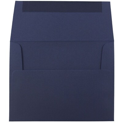 JAM Paper A2 Invitation Envelopes, 4.375 x 5.75, Navy Blue, 50/Pack (LEBA617I)