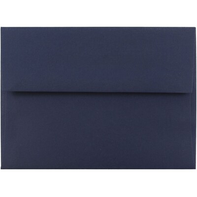 JAM Paper A6 Invitation Envelopes, 4.75 x 6.5, Navy Blue, 50/Pack (LEBA667I)