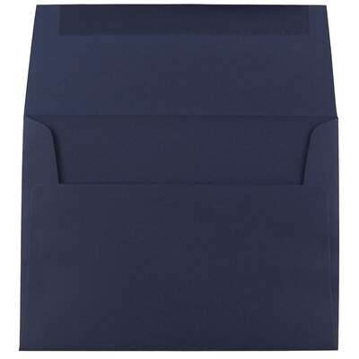 JAM Paper A6 Invitation Envelopes, 4.75 x 6.5, Navy Blue, 50/Pack (LEBA667I)