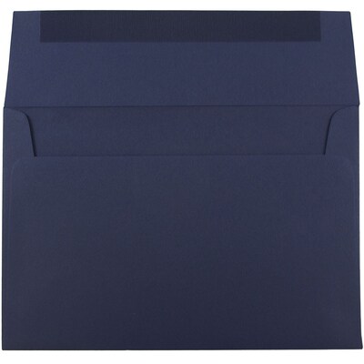 JAM Paper A8 Invitation Envelopes, 5.5 x 8.125, Navy Blue, 25/Pack (LEBA767)
