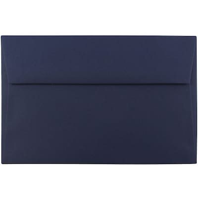 JAM Paper® A9 Invitation Envelopes, 5.75 x 8.75, Navy Blue, 25/Pack (LEBA792)