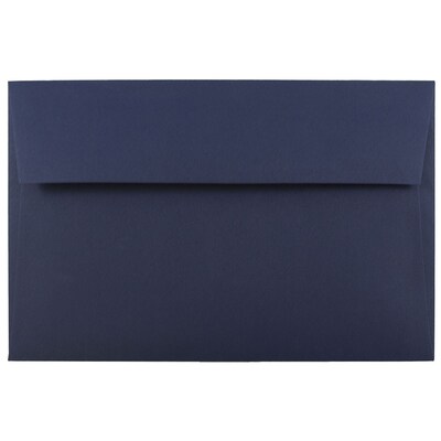 JAM Paper A10 Invitation Envelopes, 6 x 9.5, Navy Blue, Bulk 250/Box (LEBA867H)