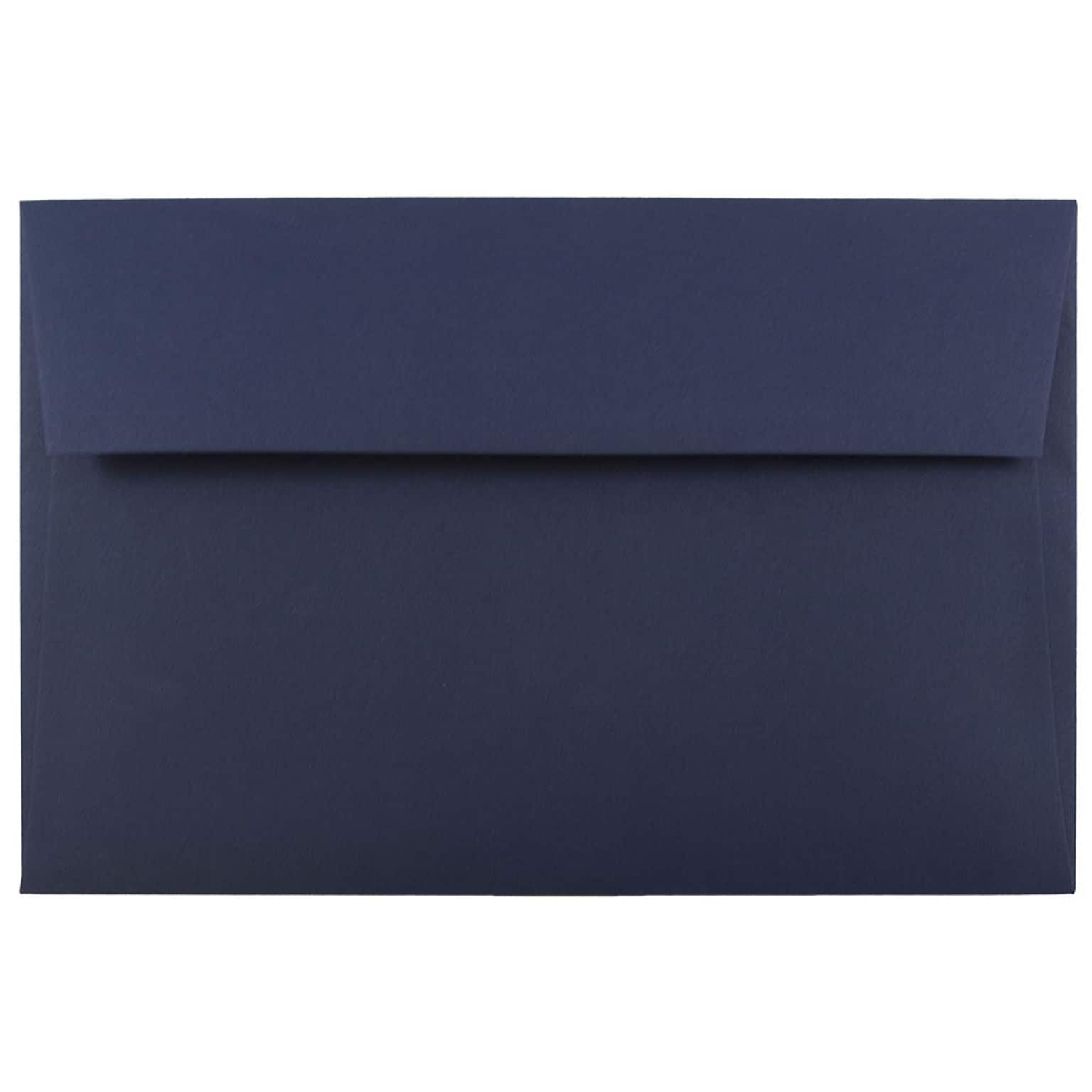 JAM Paper A10 Invitation Envelopes, 6 x 9.5, Navy Blue, Bulk 250/Box (LEBA867H)