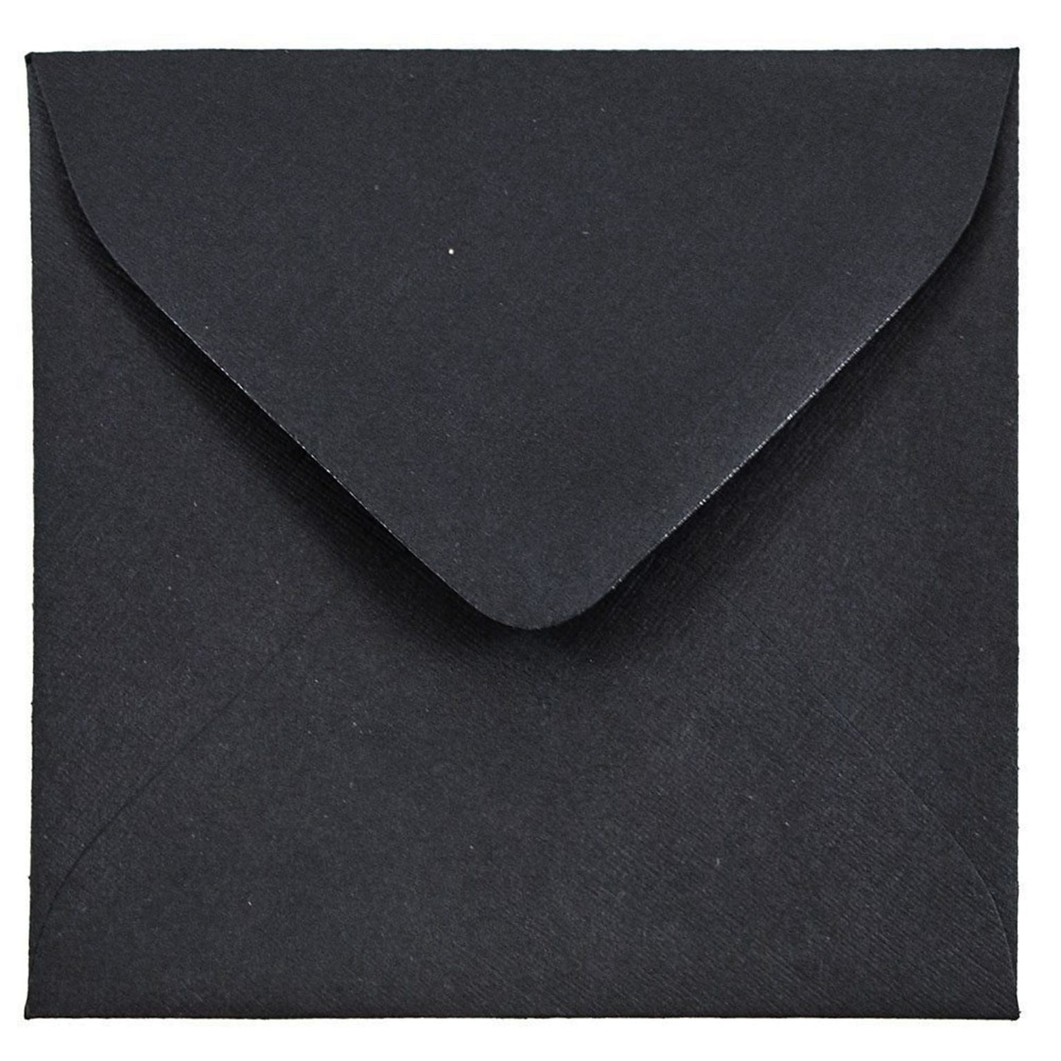JAM Paper 3.125 x 3.125 Mini Square Invitation Envelopes, Black Linen, 25/Pack (V01200)