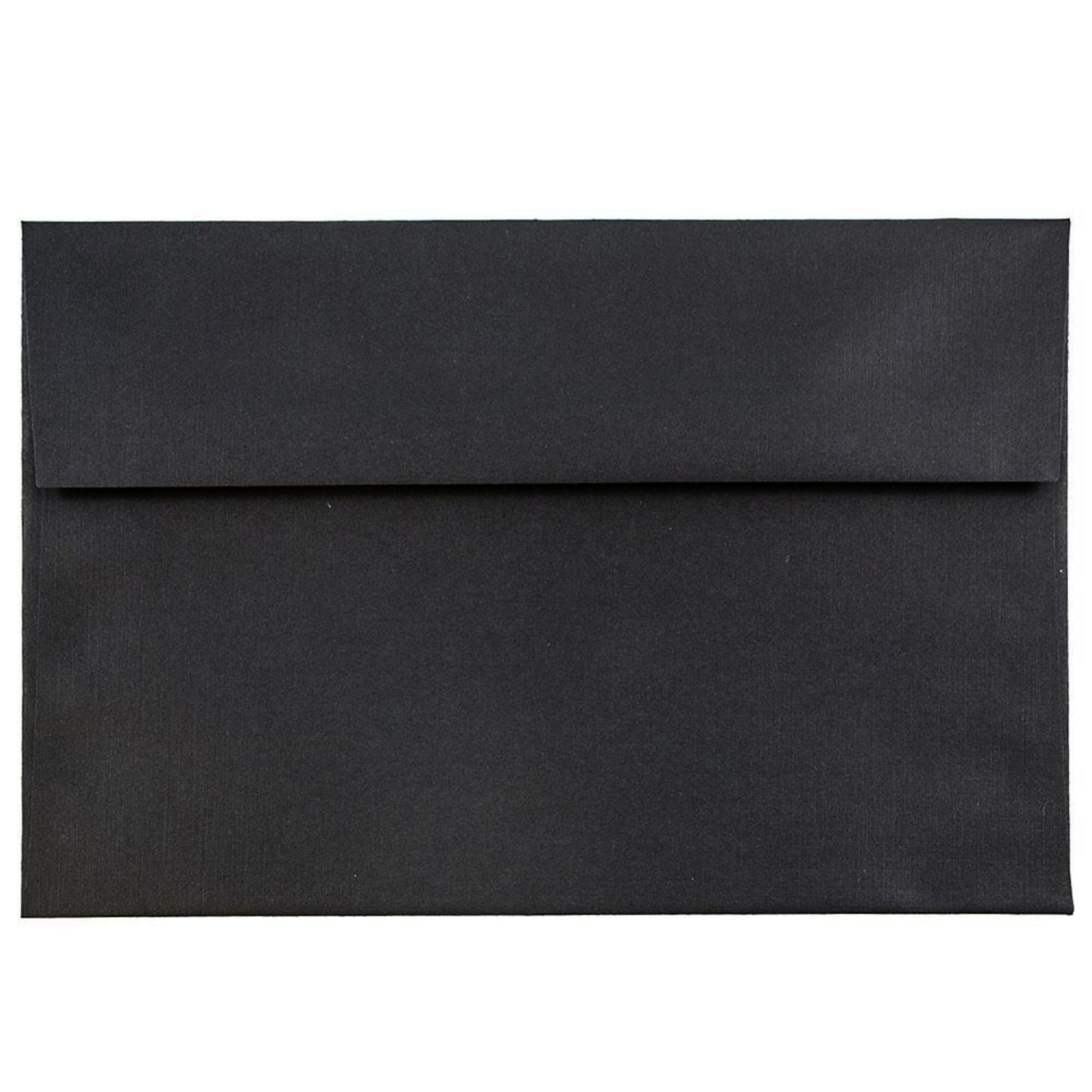 JAM PAPER Gummed A7 Square Invitation Envelopes, 5 1/4 x 7 1/4, Black, 25/Pack (95125I)