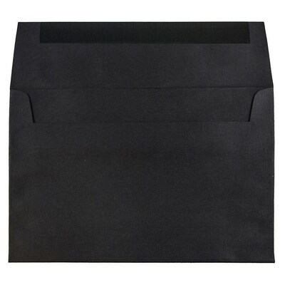 JAM Paper A7 Invitation Envelopes, 5.25 x 7.25, Black Linen, 50/Pack (V01205I)