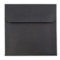 JAM Paper® 5 x 5 Square Invitation Envelopes, Black Linen, Bulk 250/Box (V01209H)