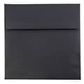 JAM Paper 5.5 x 5.5 Square Invitation Envelopes, Black Linen, 25/Pack (V01210)