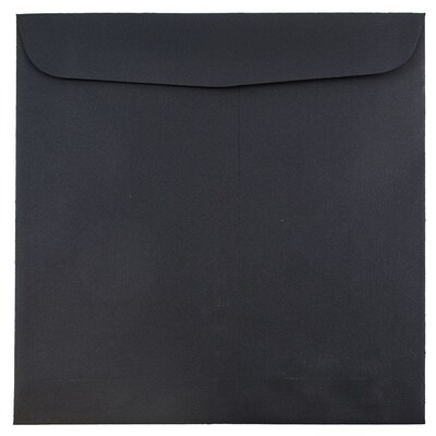 JAM Paper 9.5 x 9.5 Square Invitation Envelopes, Black Linen, 25/Pack (V01216)