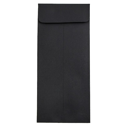 JAM Paper® #10 Policy Business Envelopes, 4.125 x 9.5, Black Linen, Bulk 1000/Carton (V01218B)